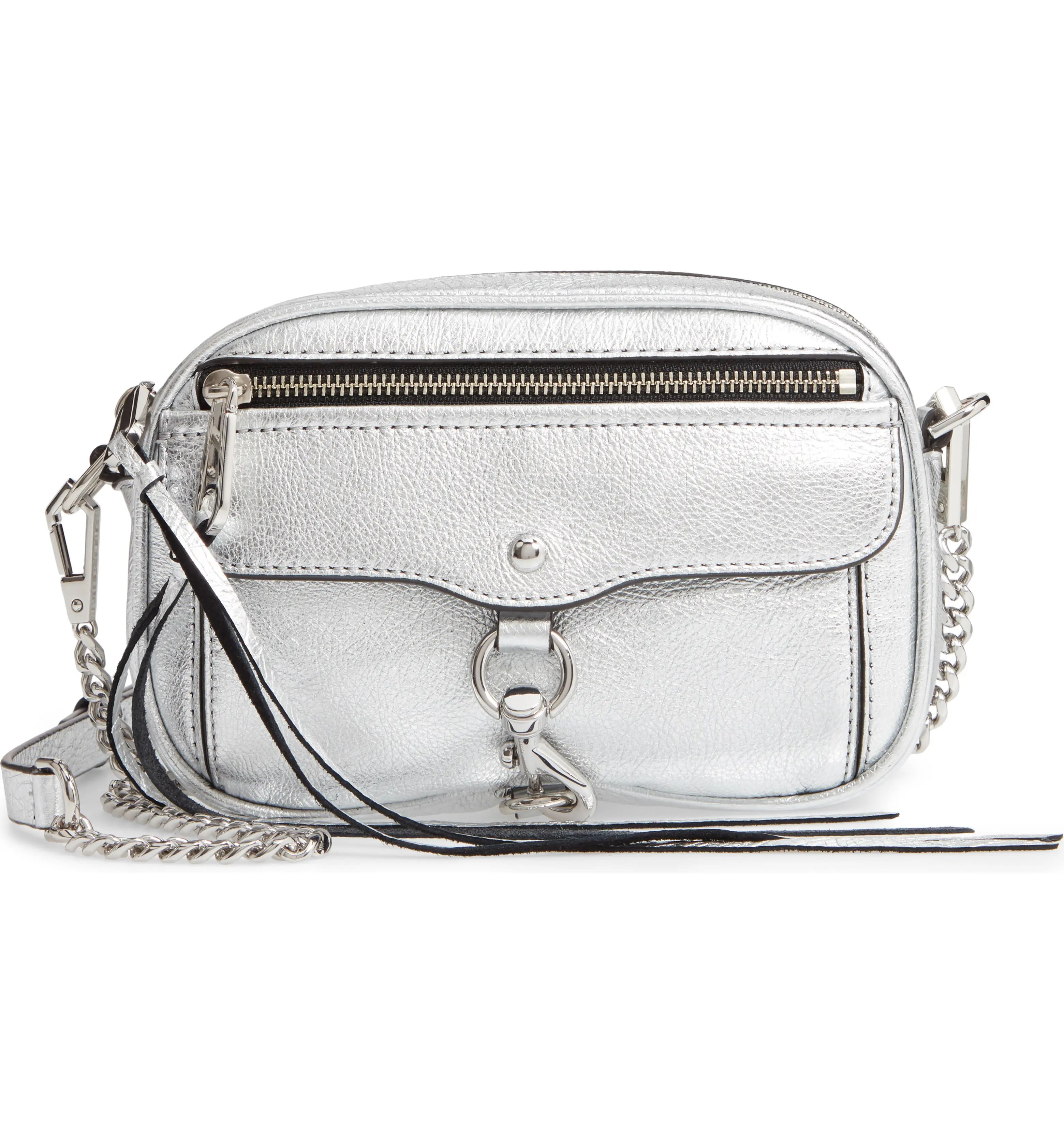 Blythe Metallic Leather Crossbody Bag | Nordstrom