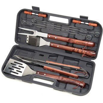 Cuisinart 13-Piece Wooden Handle Grilling Set 13-Pack Stainless Steel Tool Set | Lowe's