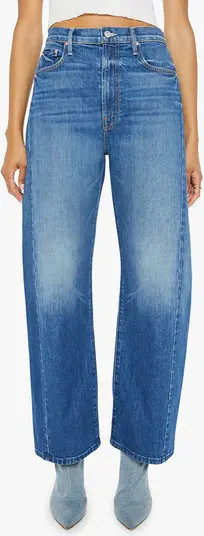 MOTHER The Full Pipe Flood High Waist Barrel Leg Jeans | Nordstrom | Nordstrom