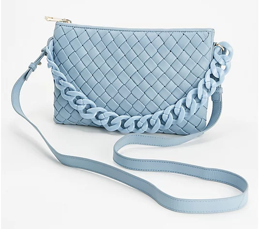 Vince Camuto Leather Crossbody with Chain - Adyna - QVC.com | QVC