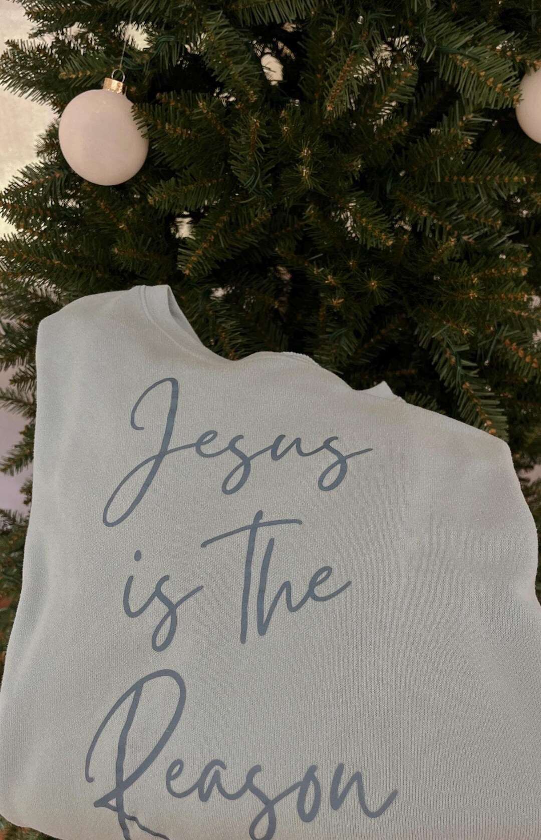 Jesus is the Reason Sweatshirt / Jesus Christmas Sweatshirt / Blue Christmas Crewneck / Nativity ... | Etsy (US)