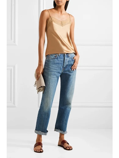 Lace-trimmed silk-satin camisole | NET-A-PORTER (UK & EU)