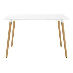 Aron Living Vincent 29.5" Rectangular Mid-Century Wood Dining Table in White | Cymax