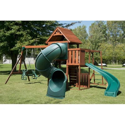 Grandview Twist Complete Swing Set | Wayfair North America