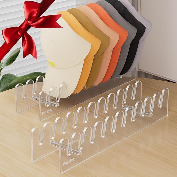 Hat Stand for Baseball Caps, Hat Holder, Acrylic Hat Display, Hat Organizer, Hat Rack with Smooth... | Amazon (US)