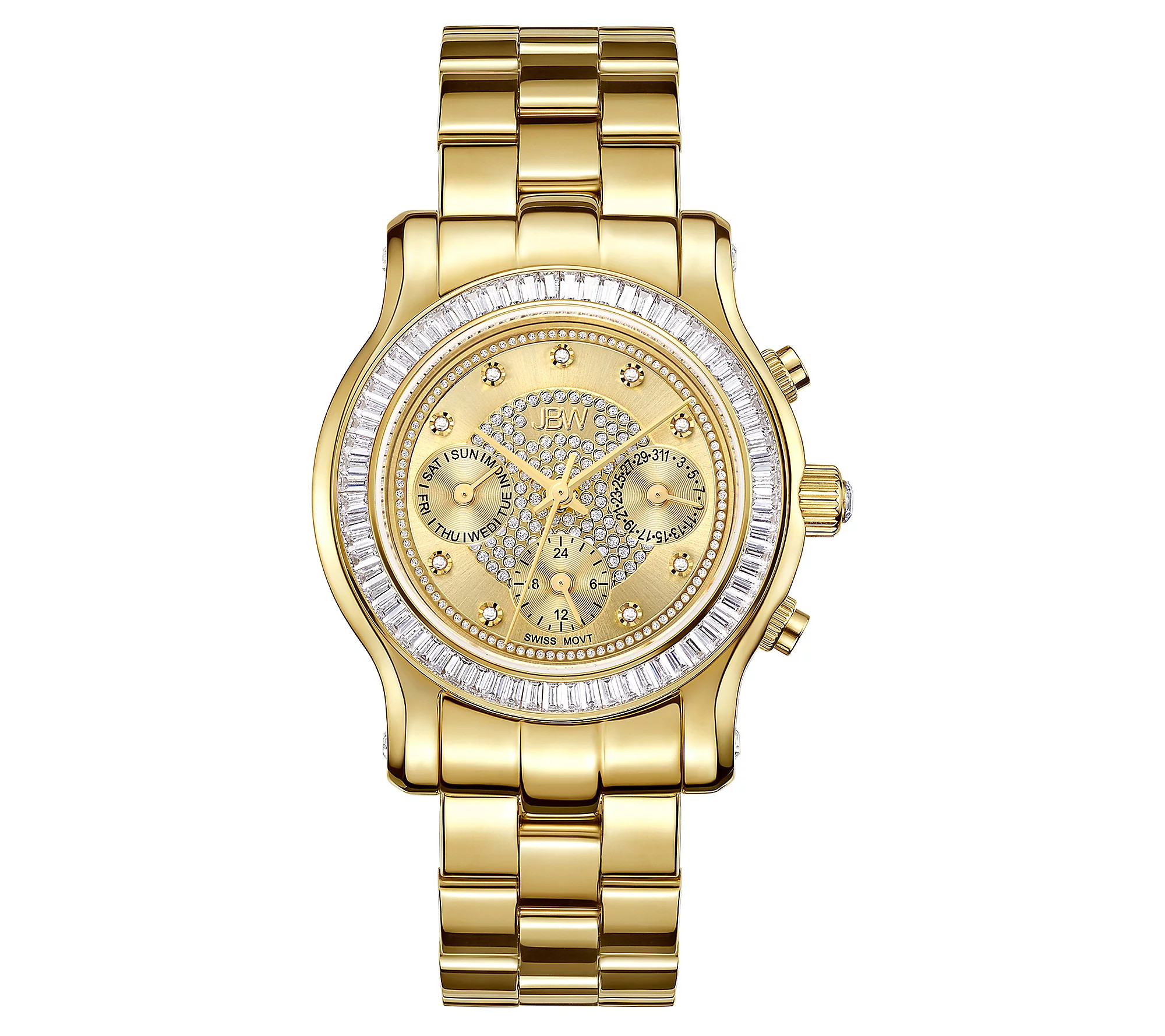 JBW Women's Laurel 18K Gold Plated Diamond Watch | QVC