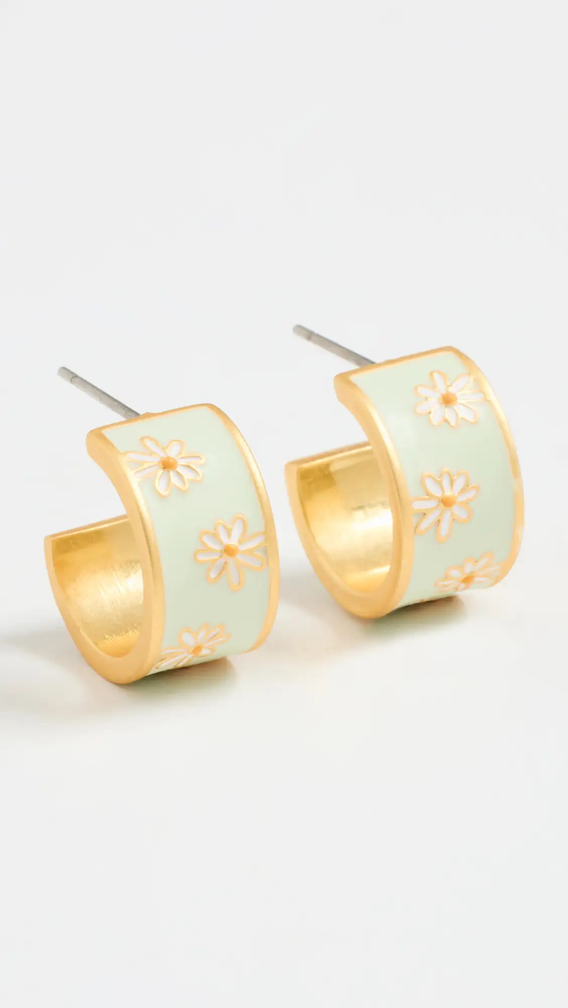 Daisy Enamel Huggie Hoops | Shopbop