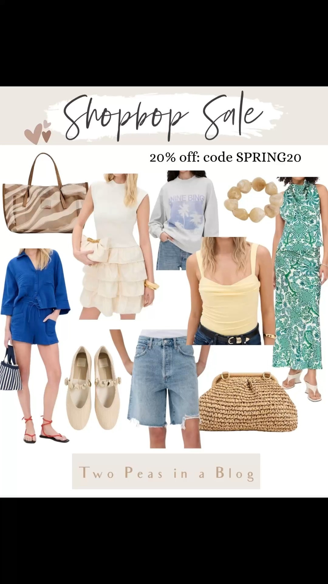Shopbop sale. 20% off with code: SPRING20
Spring & Summer styles. 

#LTKSaleAlert #LTKOver40 #LTKSeasonal