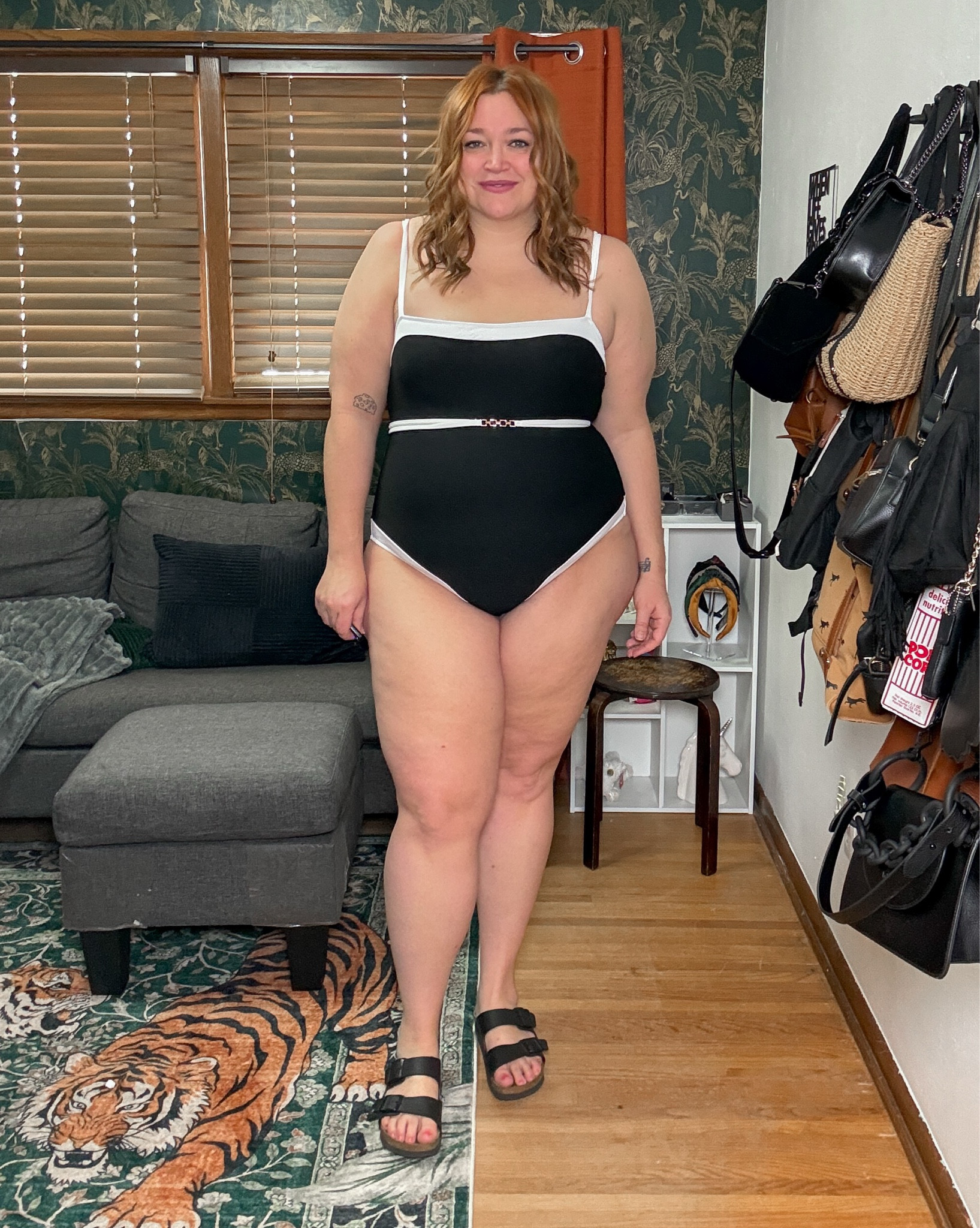 Plus size swimsuit with accent belt
Code tara15 to save 

#LTKMidsize #LTKSwim #LTKPlusSize