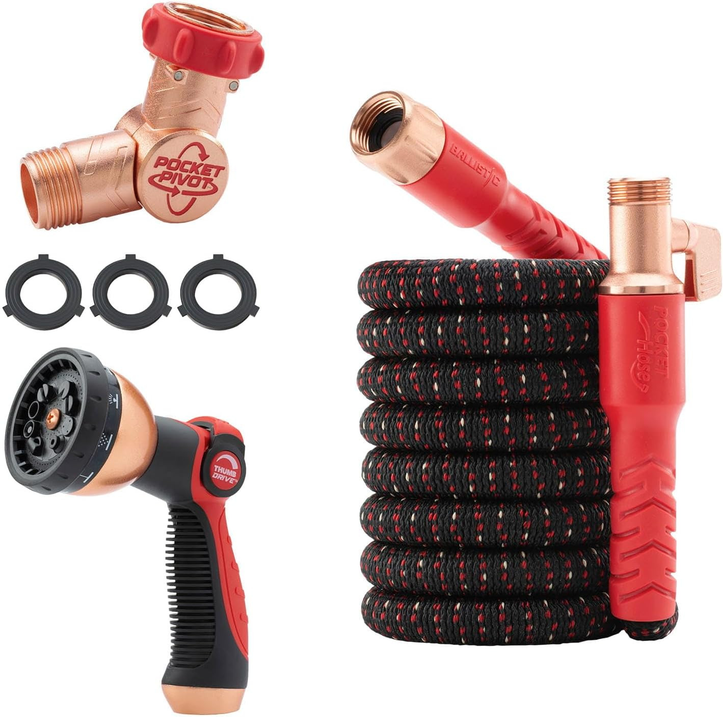 Pocket Hose Ballistic 25 FT Expandable Garden Hose, No-Kink, As Seen on TV | Amazon (US)