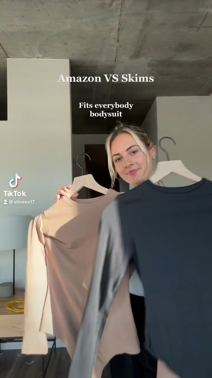 Skims vs Amazon
Both a size small 
I prefer the Amazon one because it’s softer! 

#LTKsalealert #LTKstyletip #LTKfit