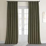 HPD Half Price Drapes VPCH-P Signature Blackout Velvet Curtain (1 Panel), 50 X 108, Hunter Green | Amazon (US)