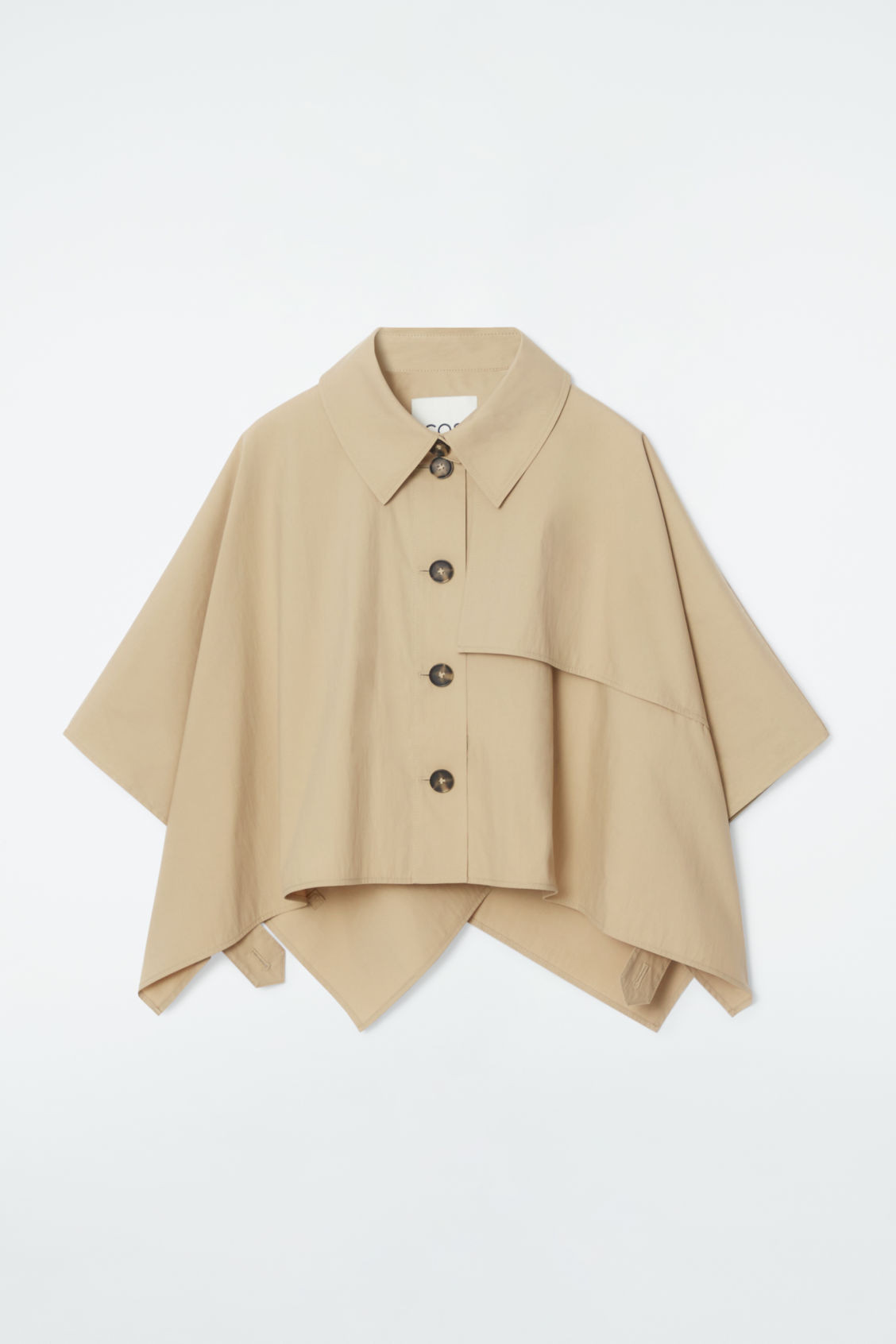 CROPPED TRENCH COAT CAPE - LIGHT BEIGE - COS | COS UK