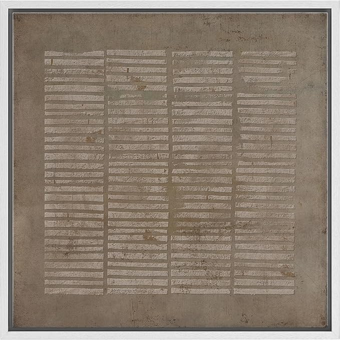 SIGNWIN Framed Canvas Print Wall Art Geometric Minimal Retro Line Pattern Abstract Shapes Illustrations Modern Art Decorative Boho Relax/Zen Nordic for Living Room, Bedroom, Office - 24"x24" White | Amazon (US)