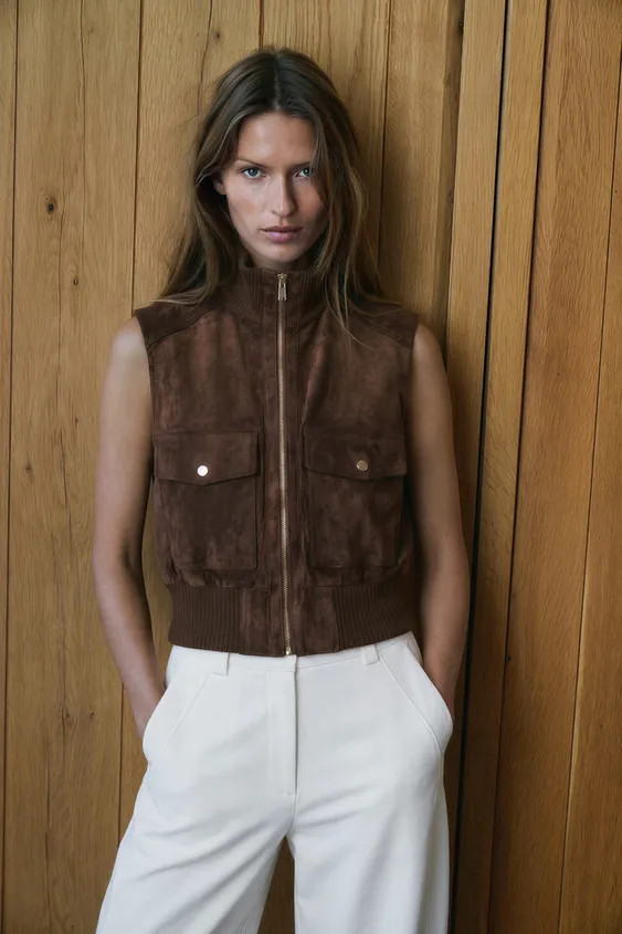 SUEDE-EFFECT VEST | Zara US