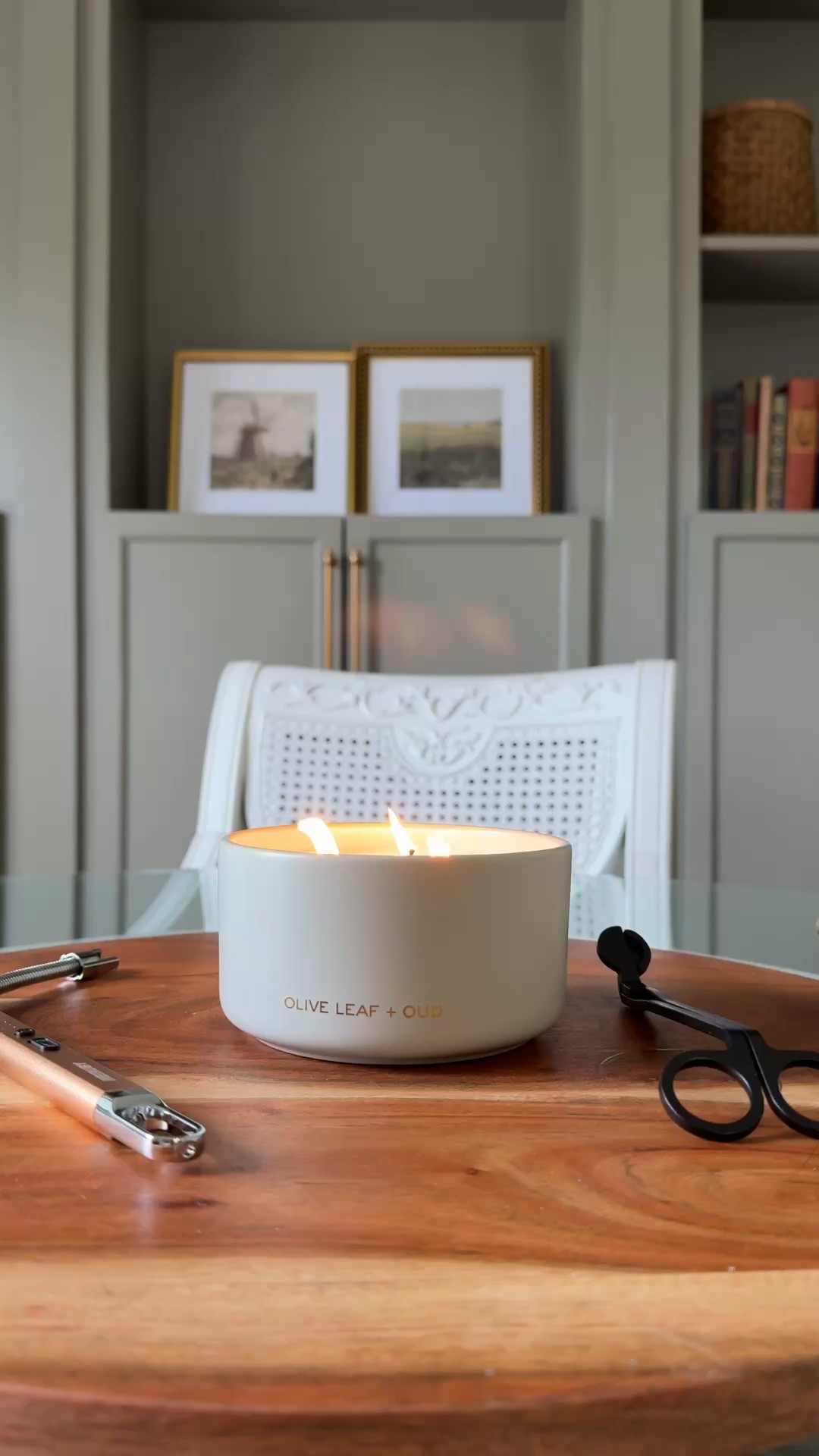 Love this candle! Looks & smells luxe & clean 🕯️

affordable candle, wick trimmer, electric lighter, oud, ceramic, amber, rose, geranium, olive leaf 

#LTKHome #LTKFindsUnder50