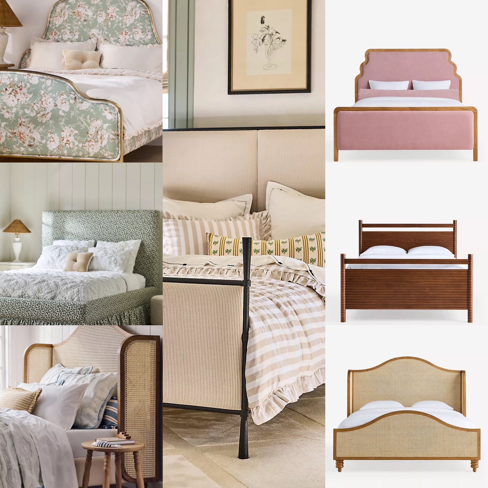 My handpicked bed frames from Anthropologie—up to 40% off selected home styles, ends tonight. ✨ From softly upholstered silhouettes to timeless cane details, sculpted wood frames, floral prints, and elegant iron designs, these are the kinds of statement pieces that instantly elevate a bedroom. I always gravitate toward beds with beautiful curves, rich textures, and craftsmanship that feel classic today and years from now. If you’re planning a bedroom refresh, tonight is a great time to save on these standout designs. #bedframe #upholsteredbed #canebed #woodbed #ironbed #bedroomdesign #bedroomdecor #modernclassic #coastalstyle #AnthropologieHome #homedecor #LTKhome

#LTKHome #LTKSaleAlert