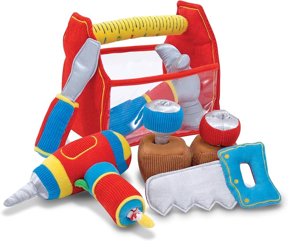 Melissa & Doug Toolbox Fill and Spill Toddler Toy With Vibrating Drill (9 pcs) | Amazon (US)