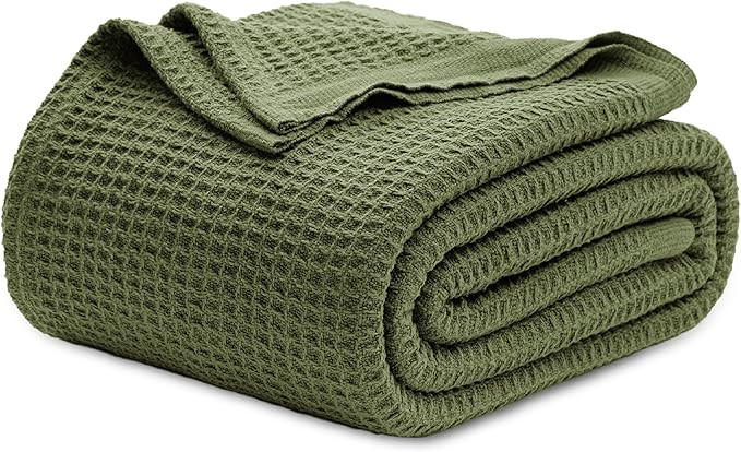 Bedsure 100% Cotton Blanket Queen Size for Bed - Cooling Breathable and Soft for Summer, Thick Co... | Amazon (US)