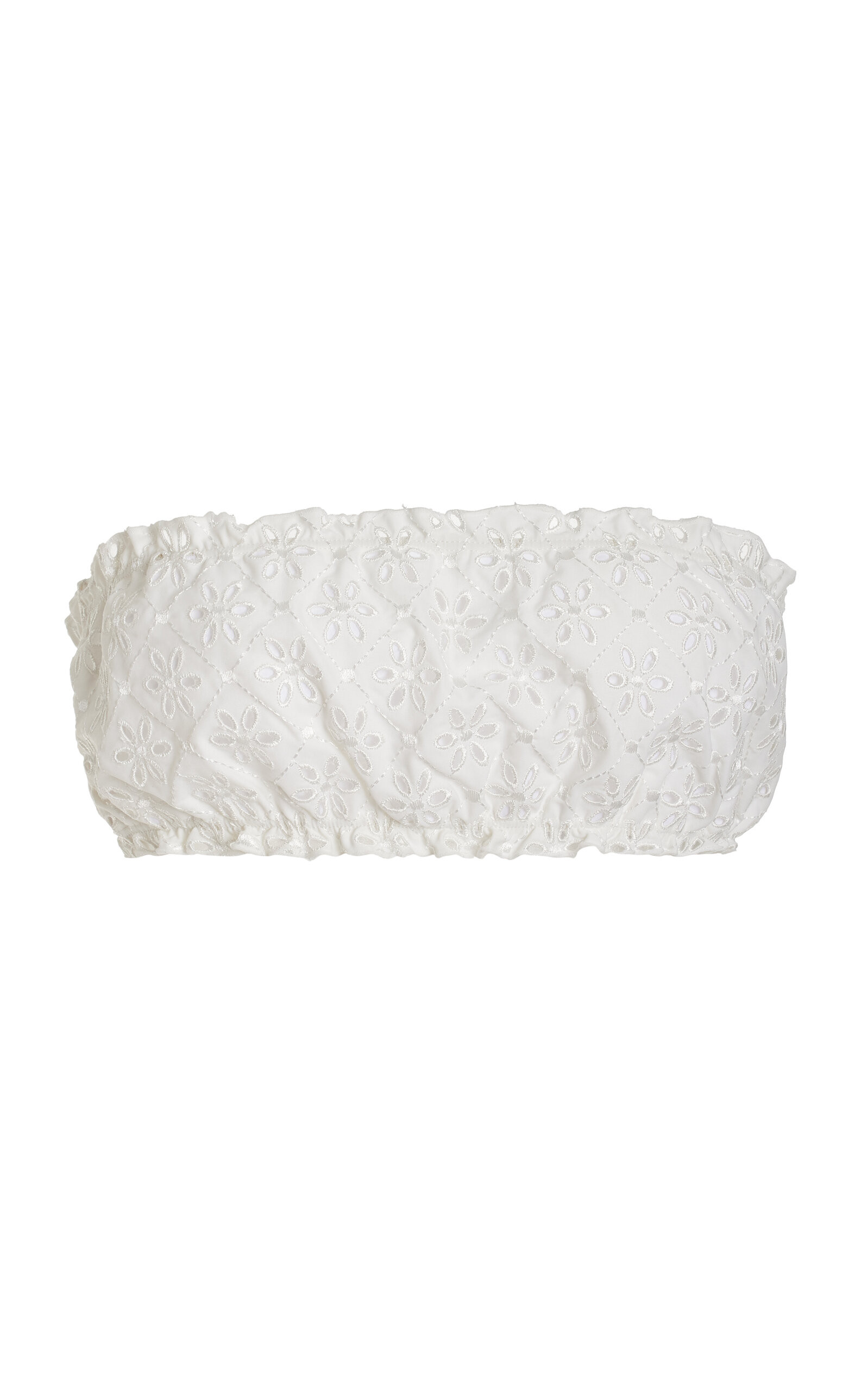 JUILLET SWIMWEAR Exclusive Lee Broderie Anglaise Bandeau Bikini Top - Moda Operandi | Moda Operandi (Global)
