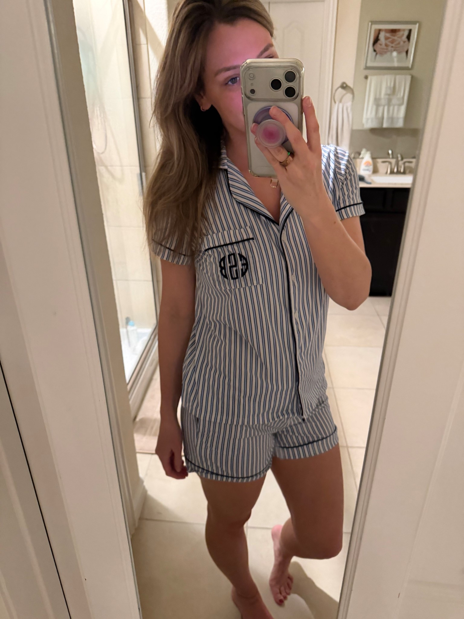 My favorite pajamas! I added a little monogram to personalize them. These would be a perfect gift for a bridal party or bachelorette trip! 

#LTKmomlife #LTKValentine #LTKWedding