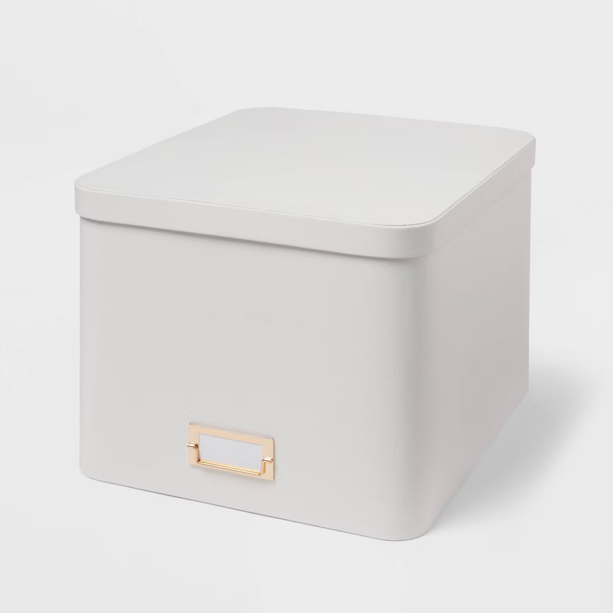 Large Decorative Fabric Box Ivory - Brightroom™: Polypropylene & Polyester, Rectangle, 10" H, 1... | Target