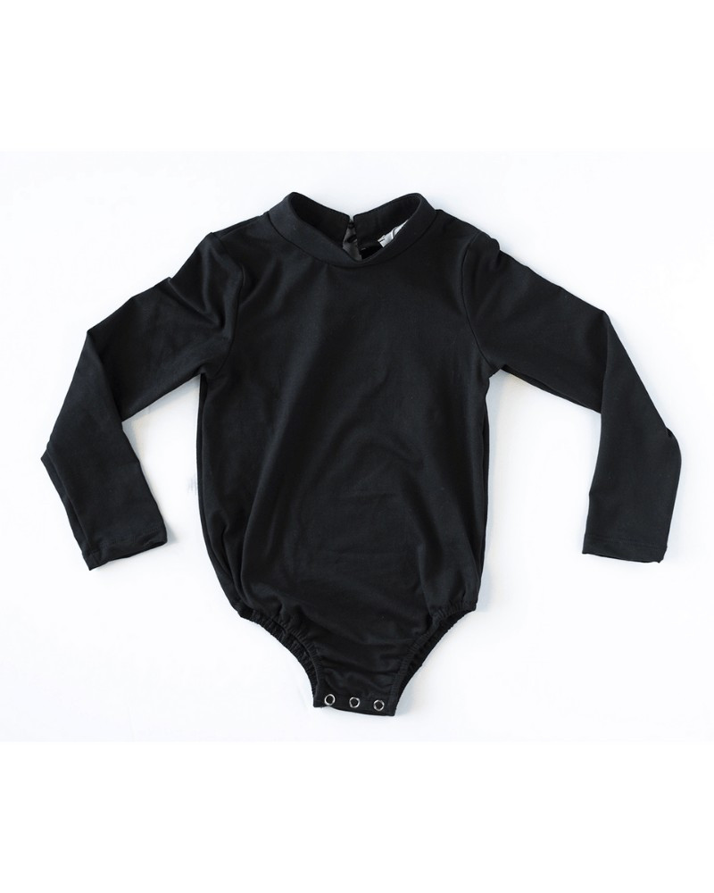 Aspen Mock Turtleneck Leotard - Black | Bailey's Blossoms
