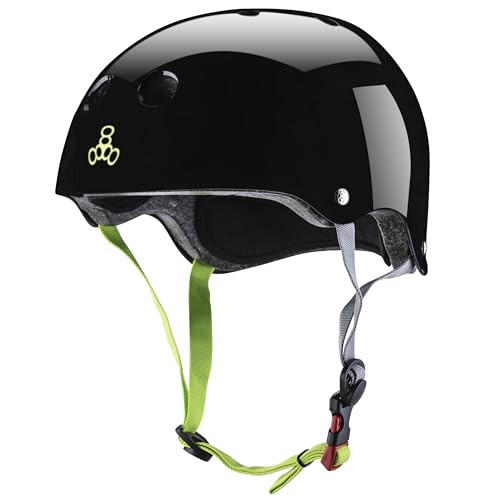 Triple Eight Dual Certified Bike and Skateboard Helmet, Black Glossy, X-Small/Small | Amazon (US)