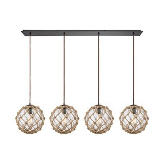 Coastal Inlet 4-Light Linear Pan Pendant, Oil Rubbed Bronze | Bed Bath & Beyond