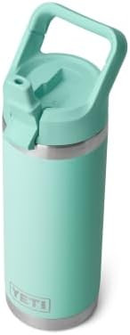 YETI Rambler 18 oz (532 ml) Stainless Steel Water Bottle with Straw Cap (Seafoam) – Insulated D... | Amazon (UK)