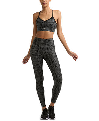 Reebok Women's ID Train Snake-Print Racerback Bra - Macy's | Macy's