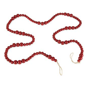 North Pole Trading Co. 6' Wood Bead String Christmas Garland Collection | JCPenney