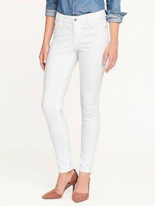 Mid-Rise Stay White Rockstar Skinny Jeans for Women | Old Navy US