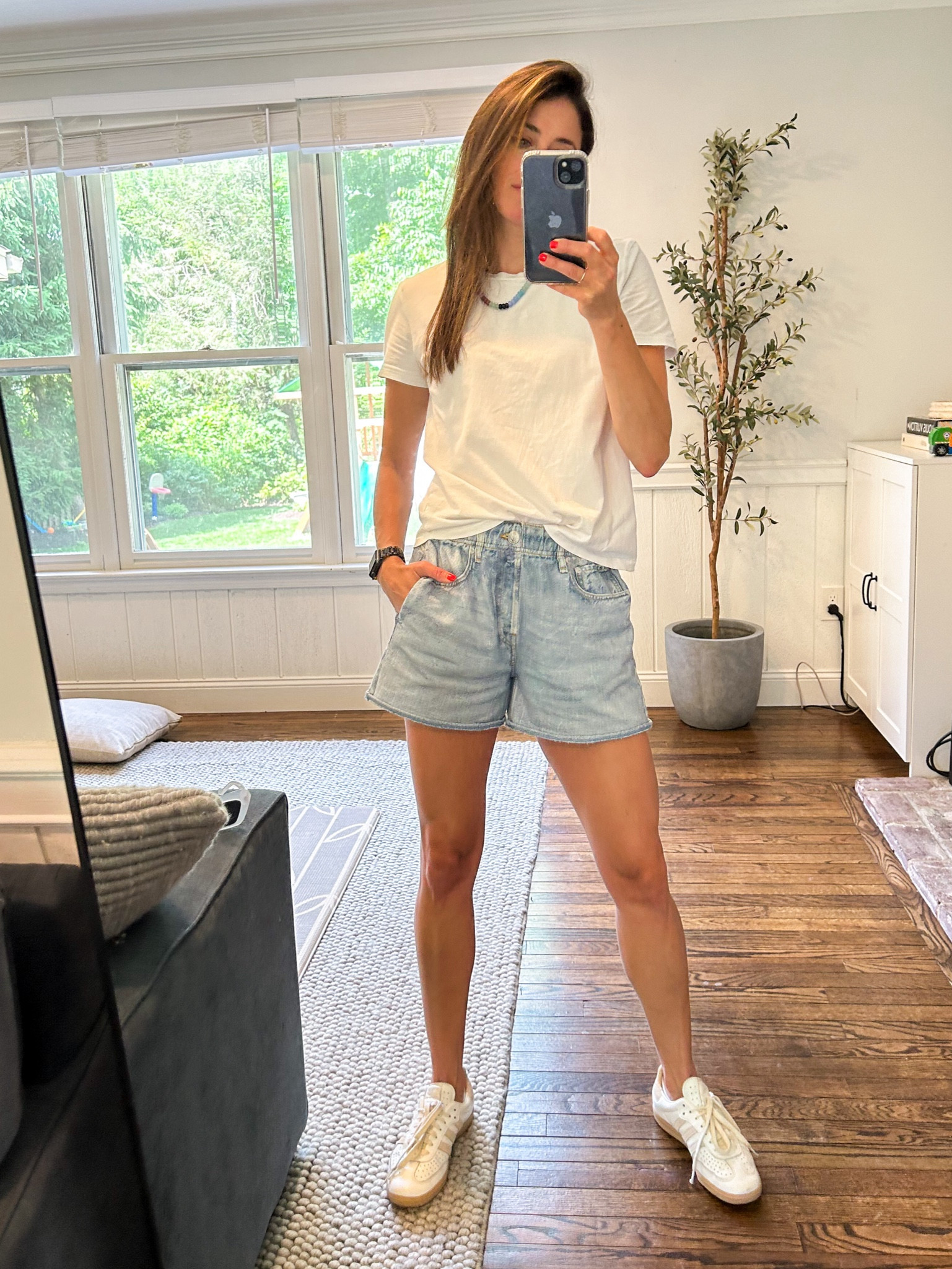 Easy mom on the go outfit! These look like Jean shorts don’t they? 

#LTKFindsUnder100 #LTKSeasonal #LTKStyleTip