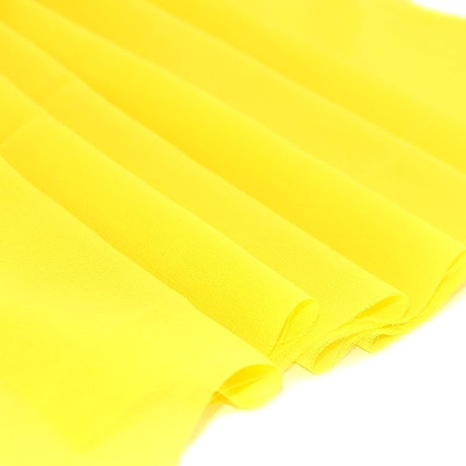 Chiffon Fabric Polyestser Sheer for Bridal Decoration 59“(1 Yard,Yellow) | Amazon (US)