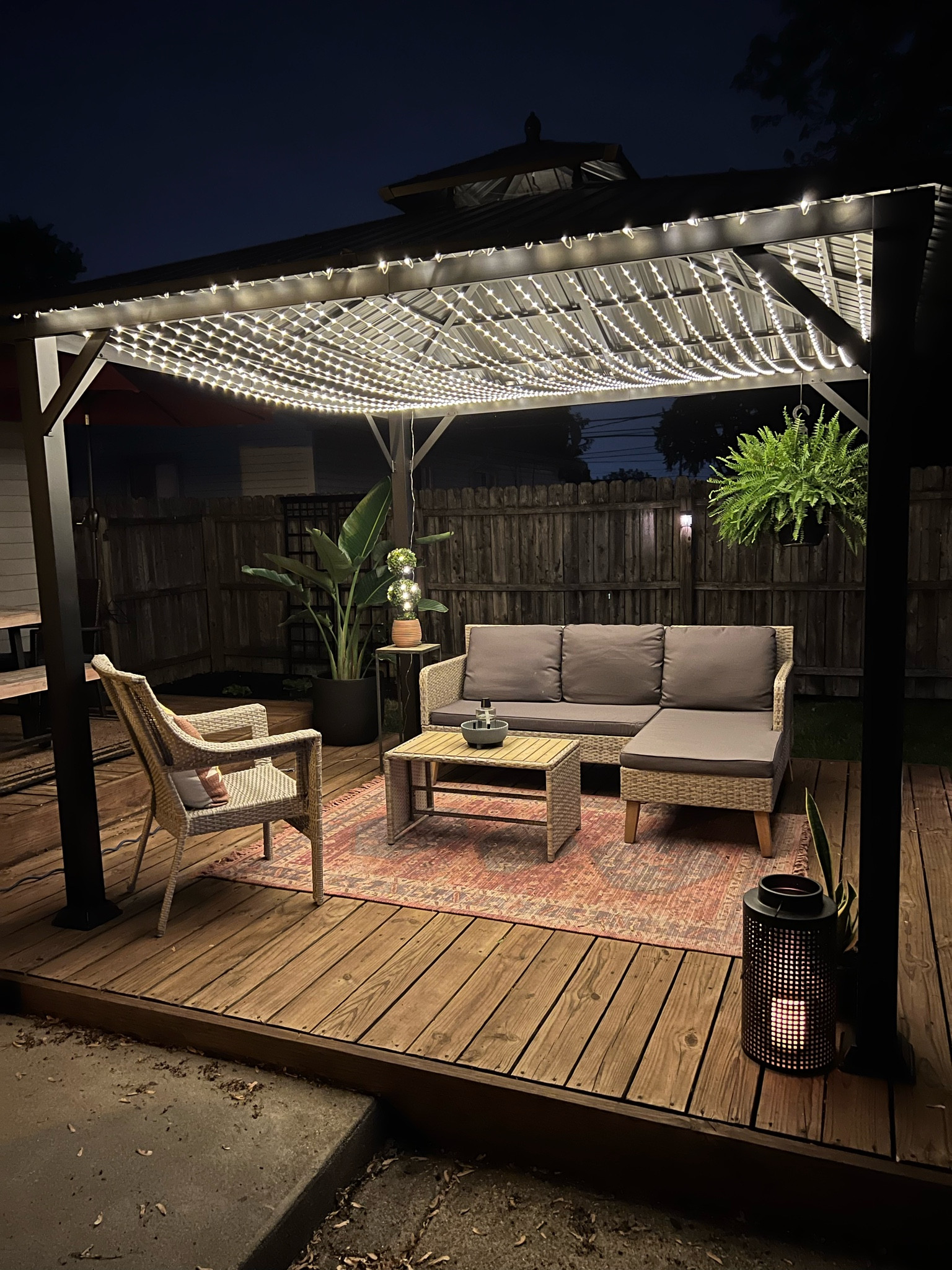 Patio finds for the perfect summer oasis 

Patio furniture, gazebo, outdoor lounge, outdoor seating, gazebo lights, outdoor rug

#LTKstyletip #LTKSeasonal #LTKhome
