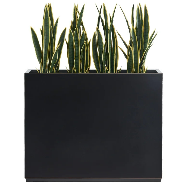 Metal Planter for Outdoor Plants 38Lx10Wx30H inches Tall Divider Planter Box 48.8lb Black | Walmart (US)