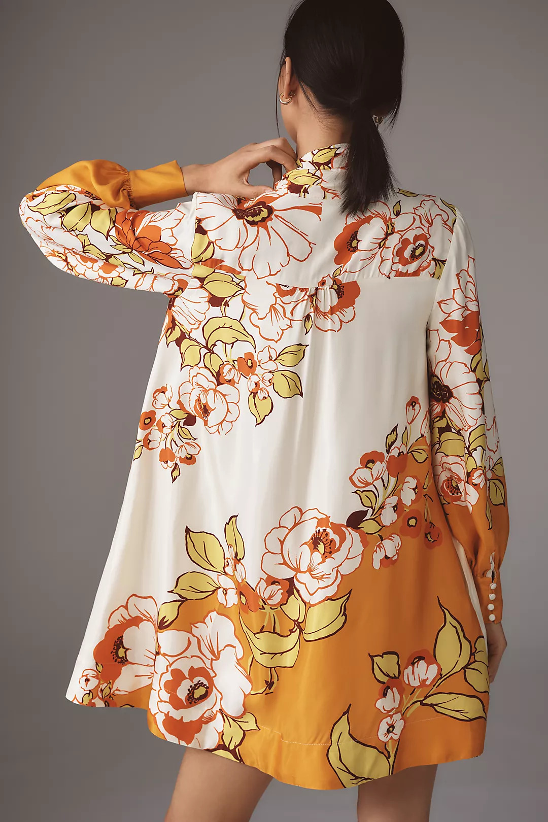 The Caroline Tie-Neck Mini Dress by Maeve | Anthropologie (US)