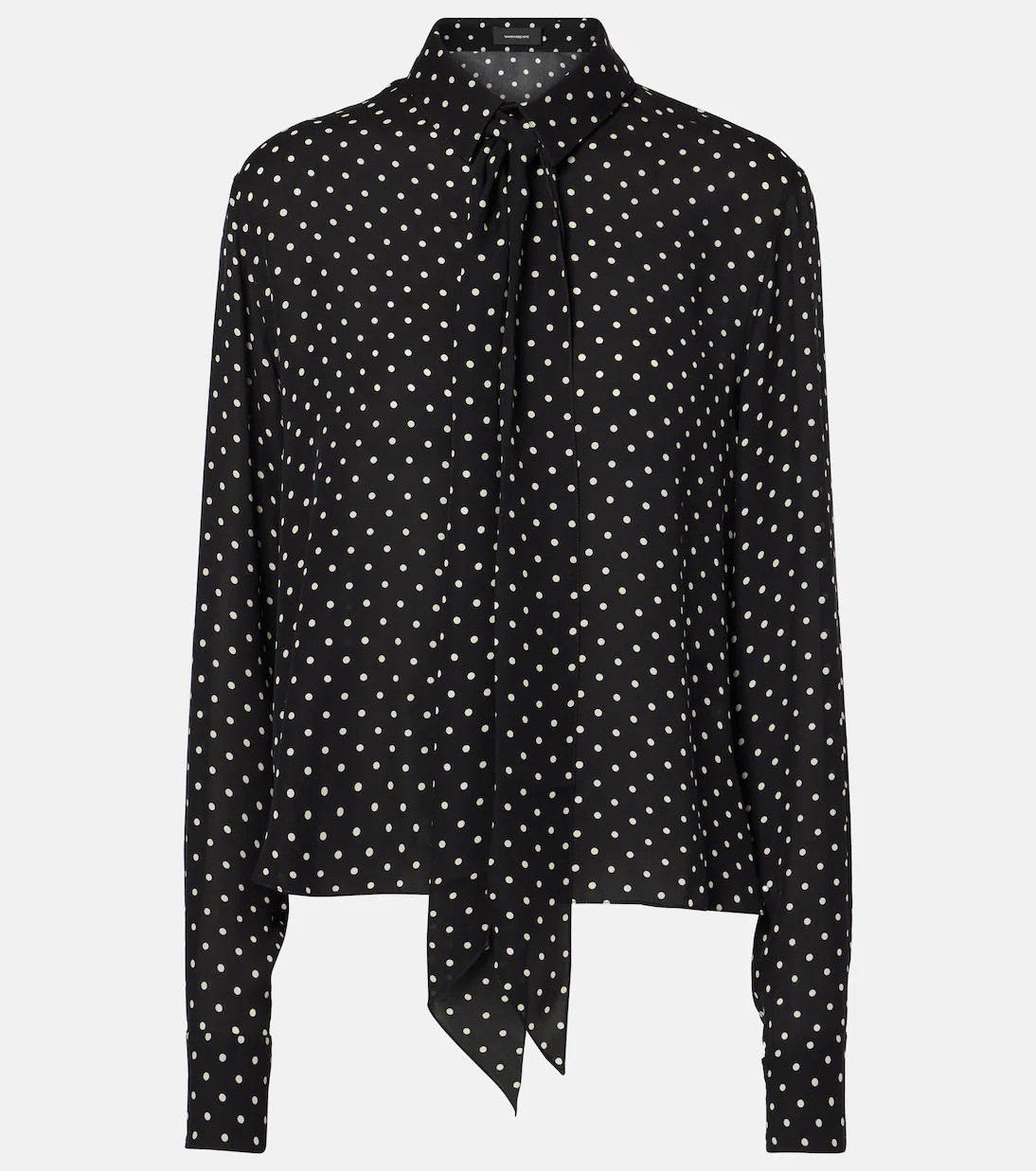 Polka-dot tie-neck silk blouse | Mytheresa (UK)