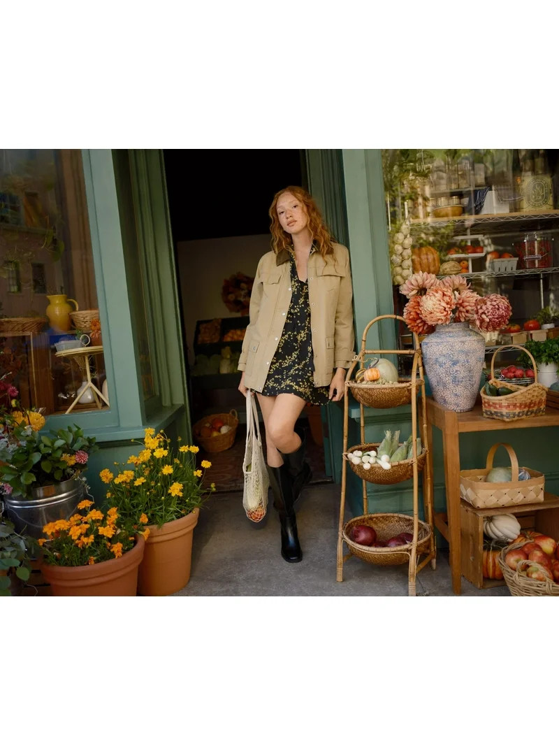 Scoop Women’s and Women’s Plus Cotton Oversized Cargo Barn Jacket, Midweight, XS-4X | Walmart (US)