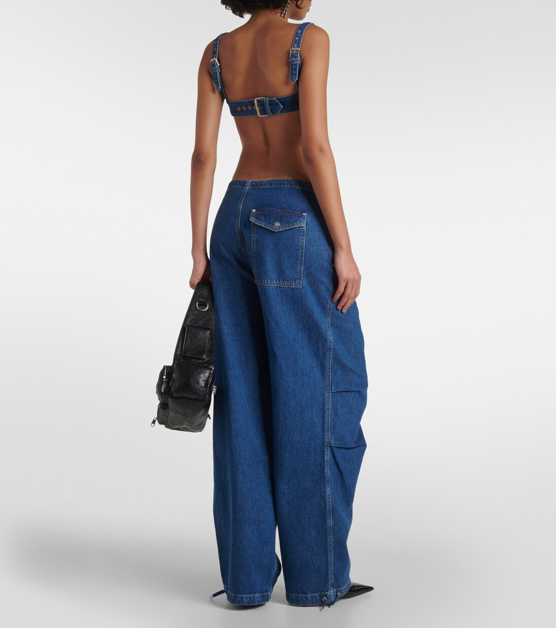 Pocket denim bra top | Mytheresa (US/CA)