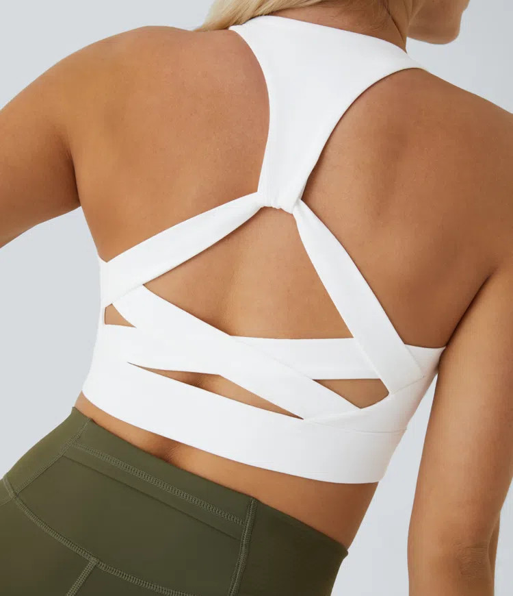 Women’s Low Support Racerback Yoga Sports Bra - Halara | HALARA