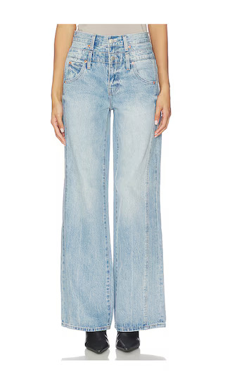 Caleb High Rise Stacked Wide Jeans | Revolve Clothing (Global)
