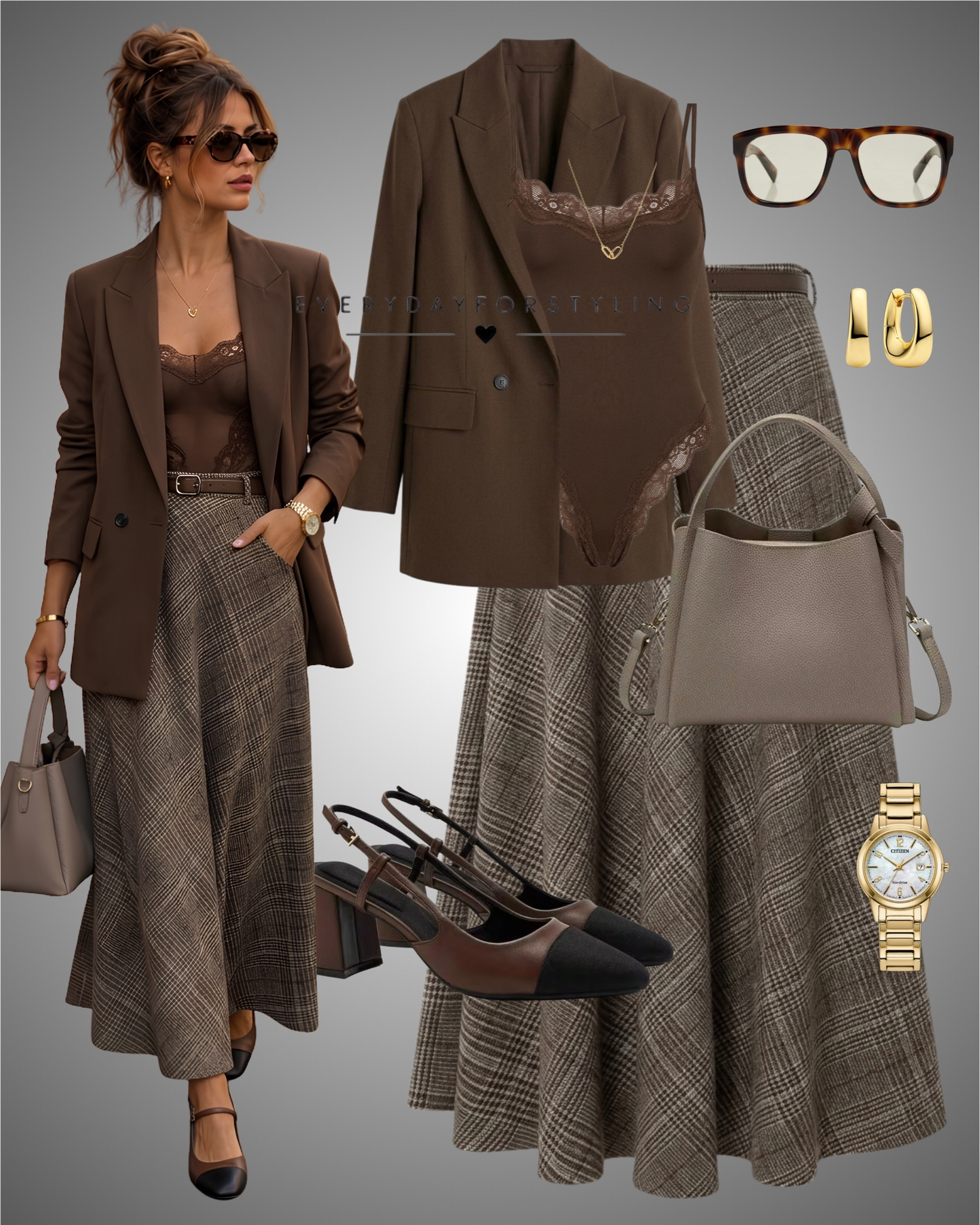 Chocolate brown blazer + plaid skirt = the most expensive-looking outfit 🍂

fall workwear outfits 2026, office outfit ideas for women, quiet luxury workwear, business casual outfits fall, elevated office outfits, autumn work outfit inspo, workwear capsule wardrobe ideas, plaid skirt office outfit, camel blazer outfit ideas, chocolate brown outfit combo, trench coat outfit ideas fall, tailored trousers work outfit, old money office style, minimalist workwear aesthetic, autumn outfits for work women, professional outfit inspiration, smart casual work outfits UK, fall fashion trends 2026, neutral tone outfit ideas, classy office outfit looks

#LTKootd #LTKSeasonal #LTKWorkwear