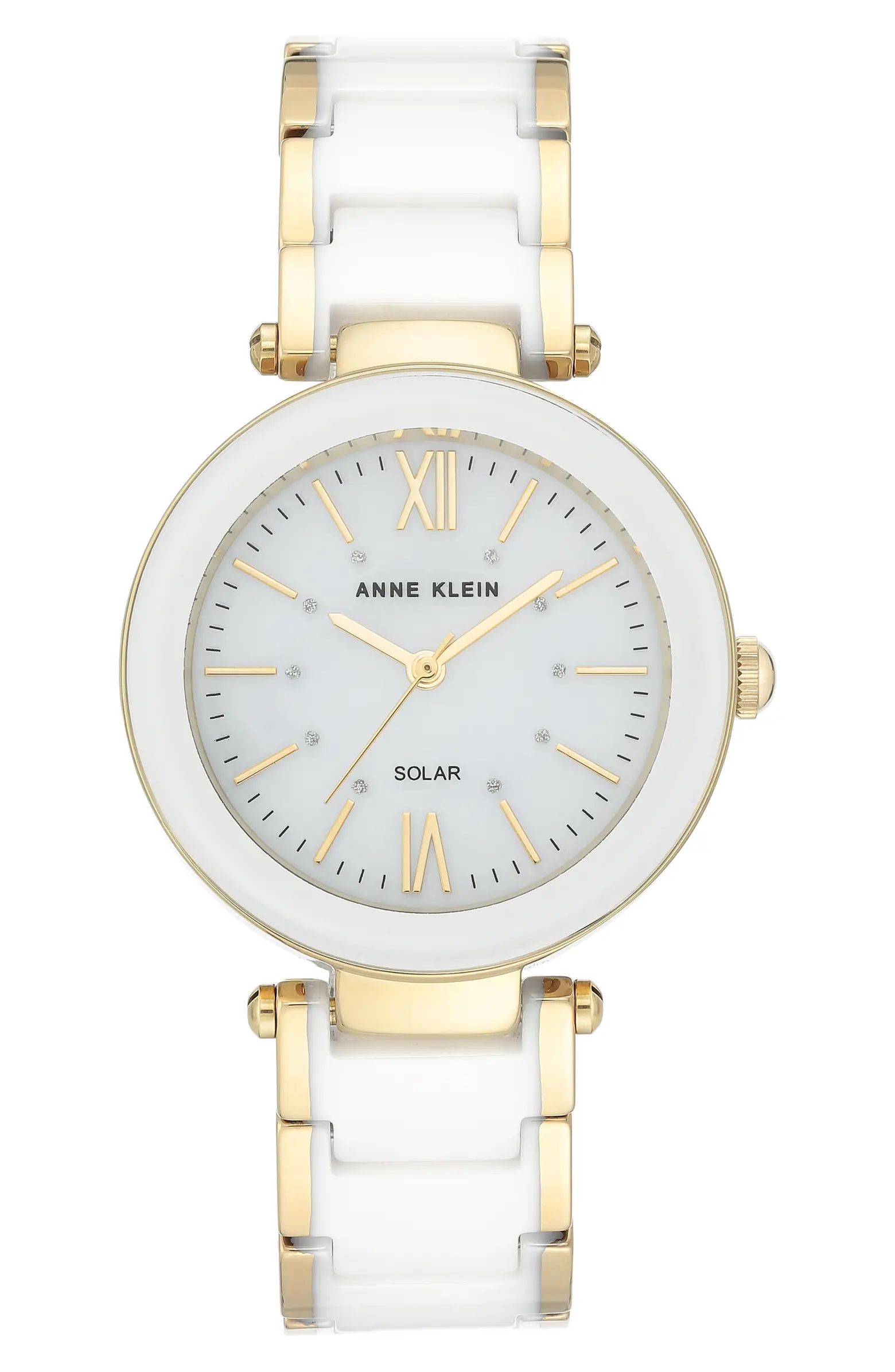 Anne Klein Considered Solar Power Ceramic Bracelet Watch, 33mm | Nordstrom | Nordstrom