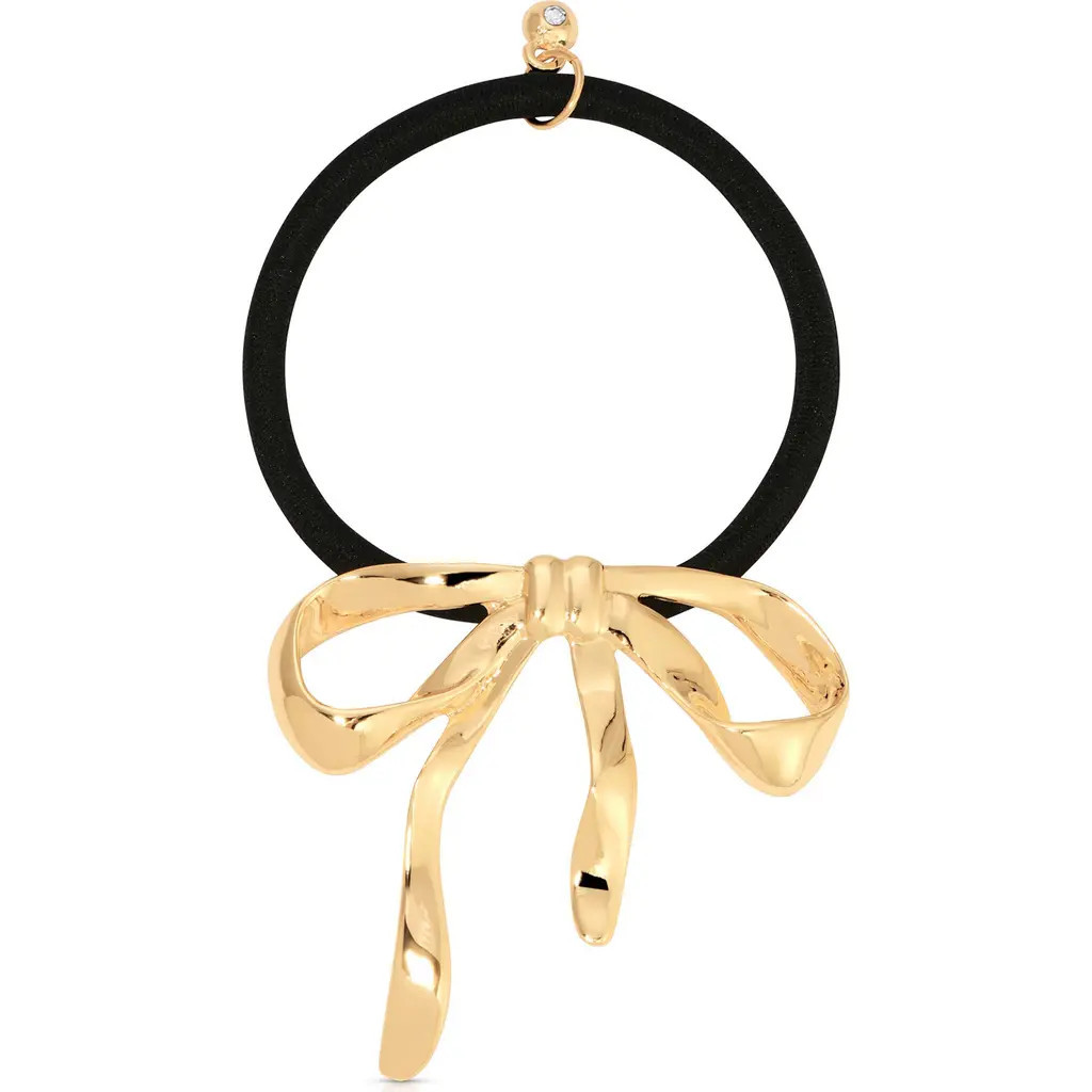 Ettika Bow Organica Ponytail Holder in Gold at Nordstrom | Nordstrom