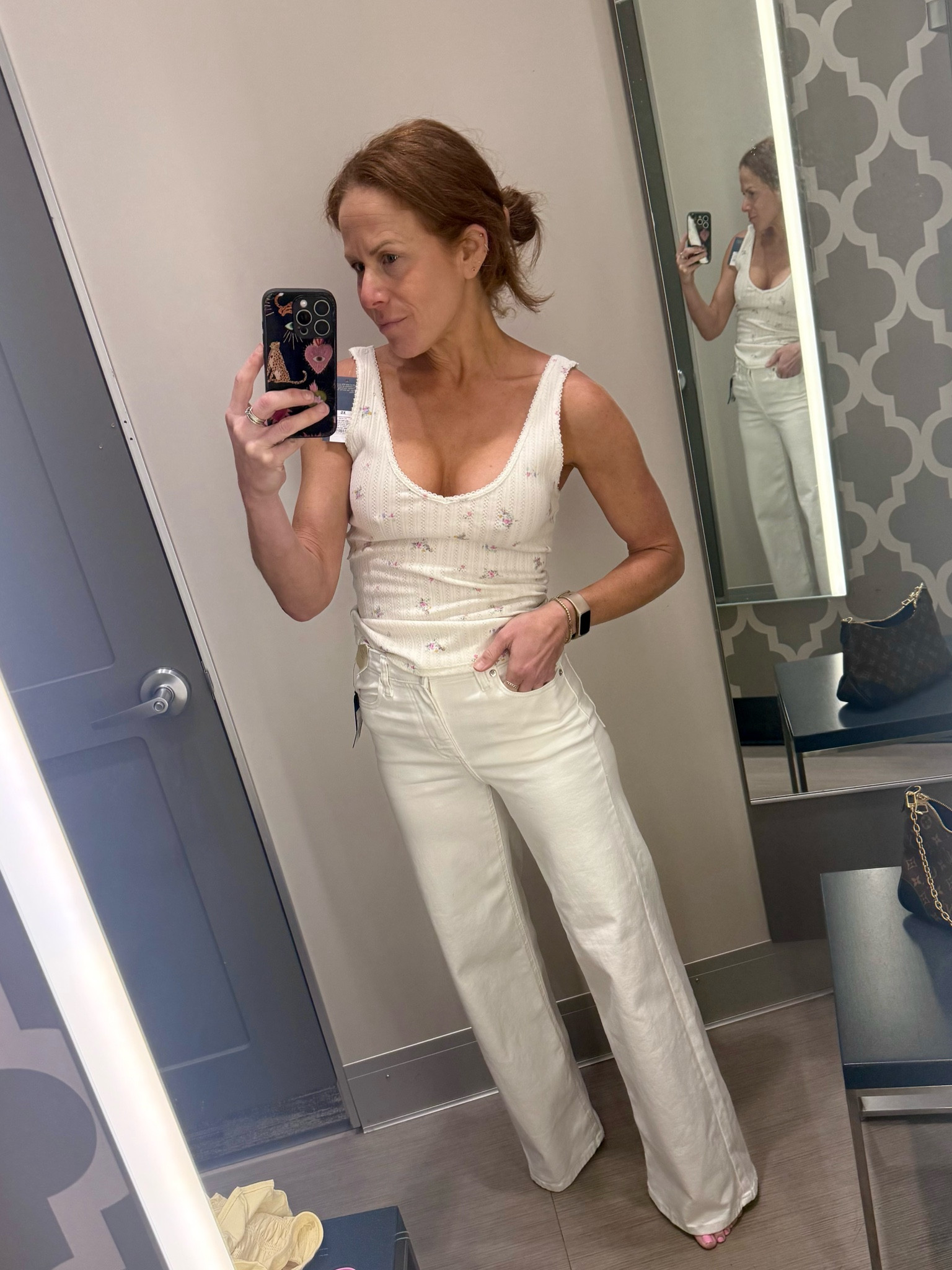 Ok get the hype on these jeans and they’re under $30! Wearing size 2. Regularly size 26  

#LTKOver40 #LTKPetite