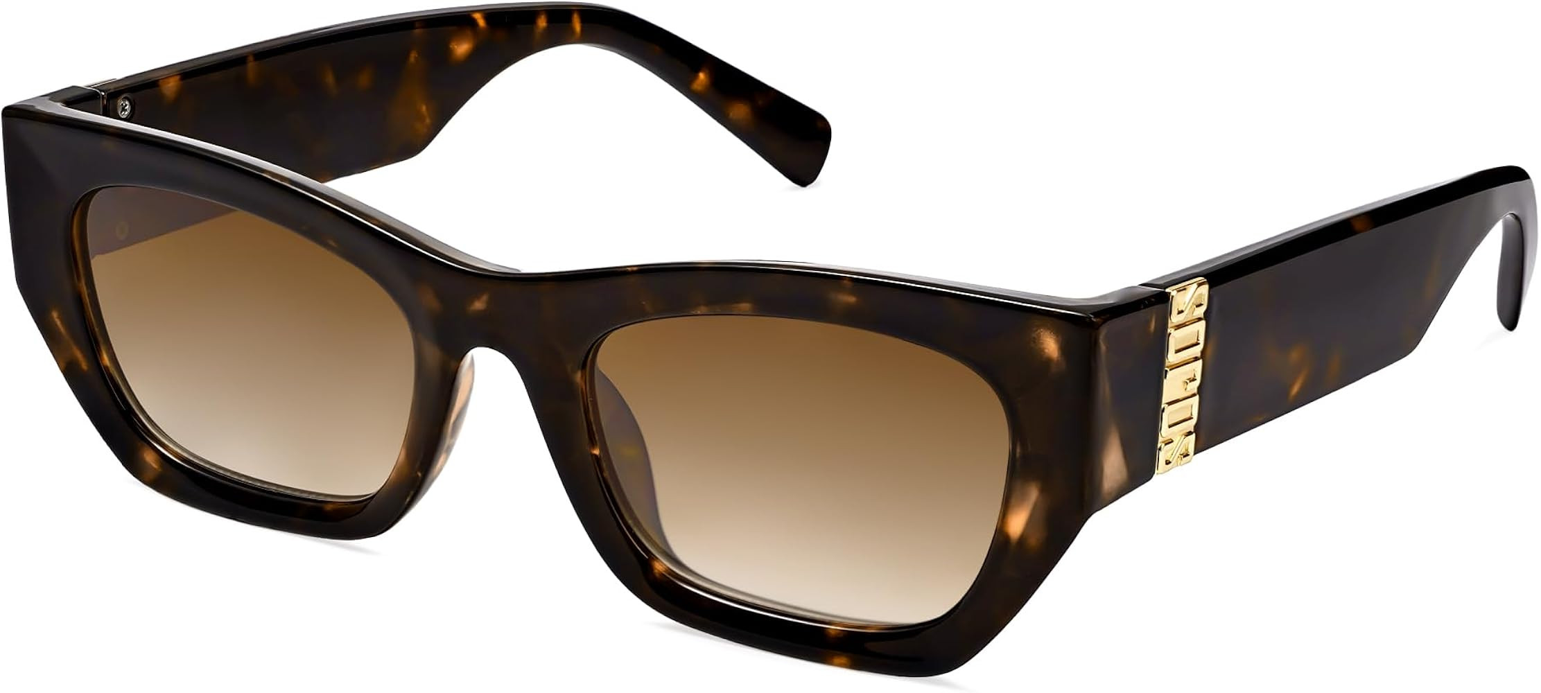 SOJOS Retro Rectangle Cateye Sunglasses for Women Men Thick Frame UV400 Lens Sunnies SJ2296 | Amazon (US)