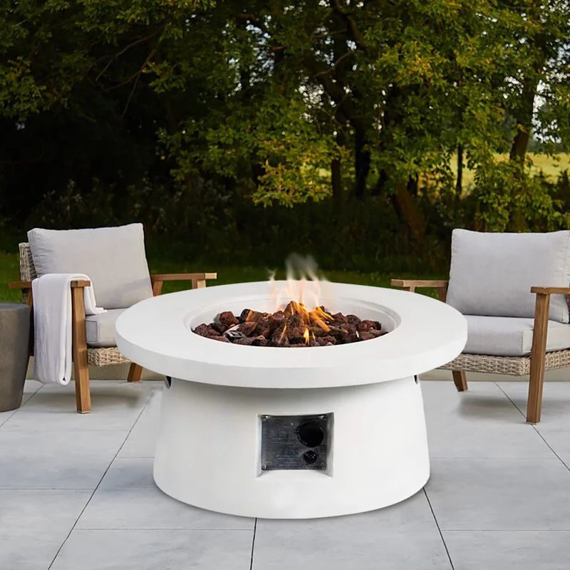 14" H x 29.5" W Concrete Propane Outdoor Fire Pit Table | Wayfair North America