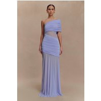 Dallas One Shoulder Mesh Maxi Dress - Lavender I MESHKI I Size M | MESHKI US